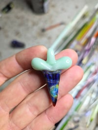 Image 2 of Glass shark tooth pendant.