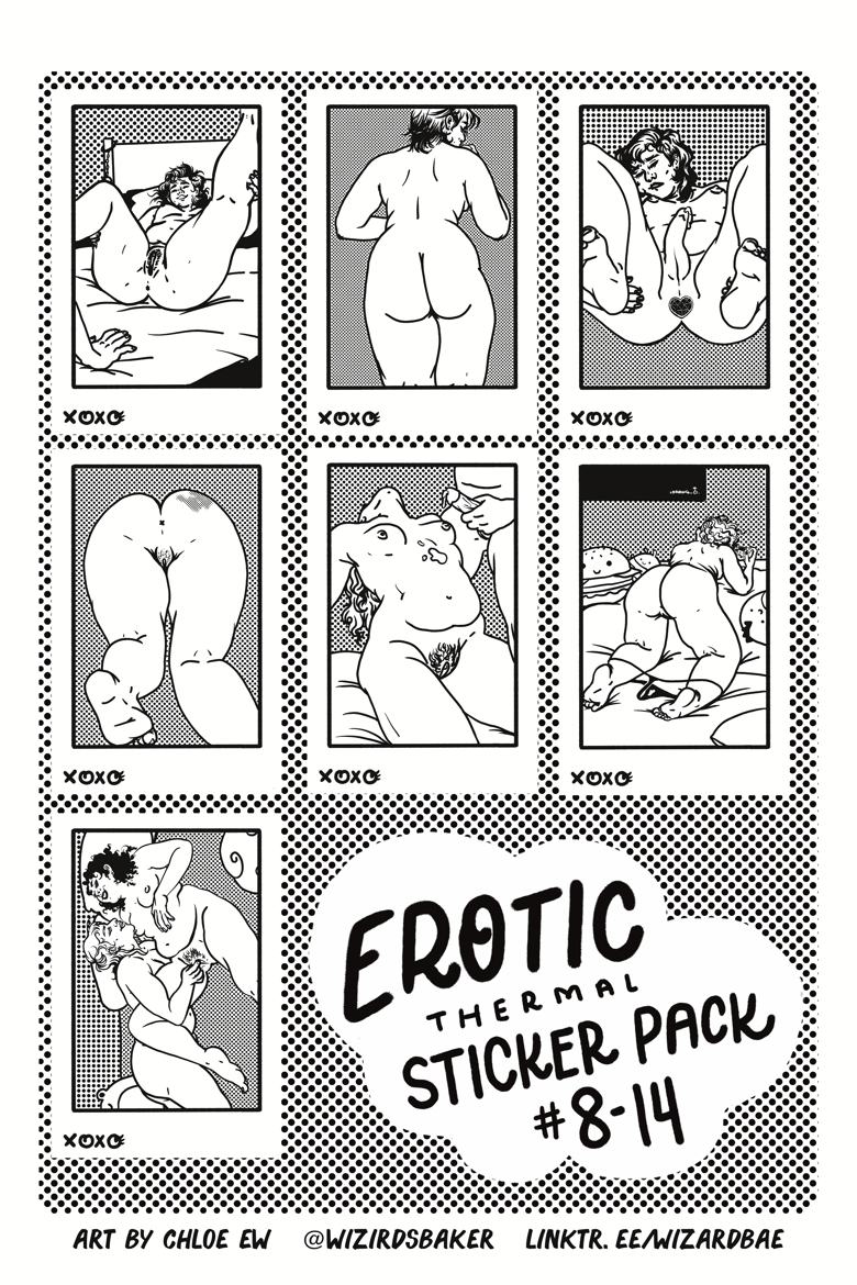 Image of Erotic Thermal Sticker #8-14
