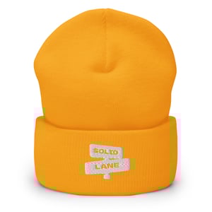 Image of White Solid Lane Logo Beanie