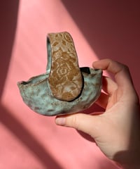 Image 1 of Blue rose lace basket 