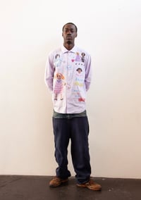 Image 2 of SHIRT " CHEMISE DE PAPA"  PINK  YELLOW BRODERY  