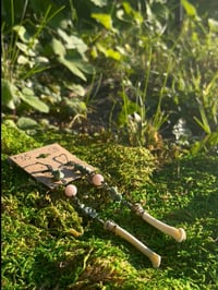 Image 2 of Bobcat Paw Bone Earrings 