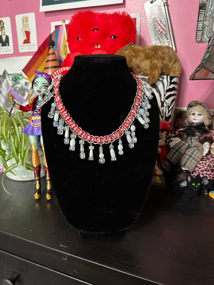Image of Beaded Satin Chocker