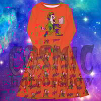 Image 1 of Hallowicked  Grape Faygo Clown long sleeve midi dress