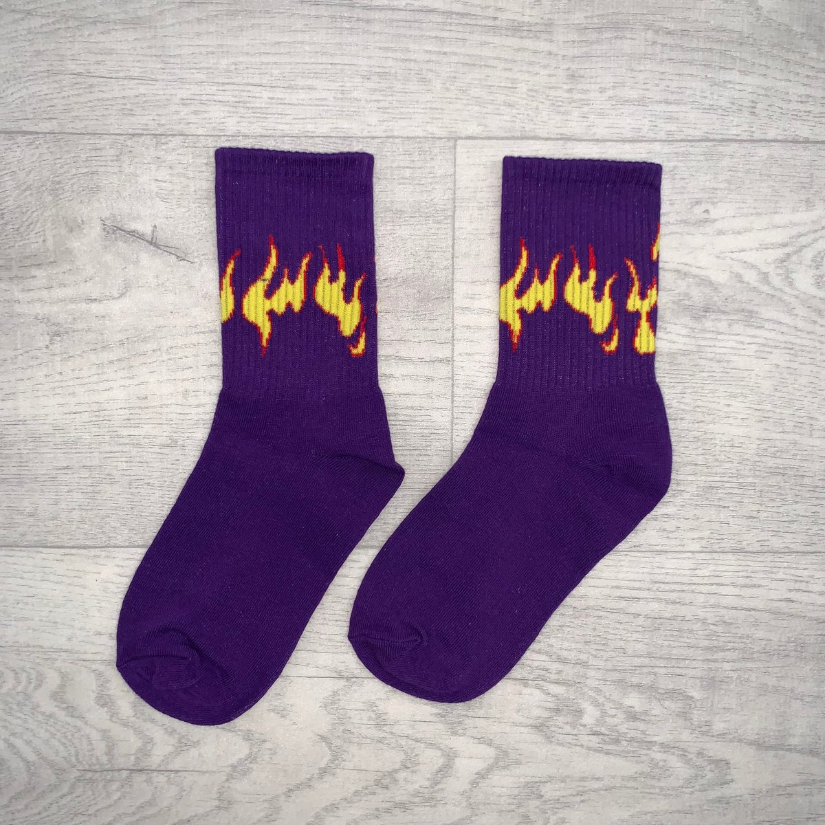 Purple Flame Socks