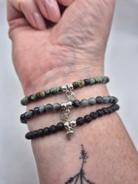 Image 5 of Gemstone and Sterling Silver Bracelets 