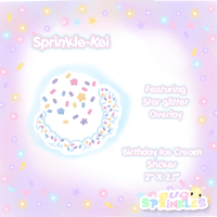 Image 2 of Birthday Ice Cream Sticker