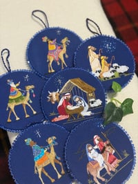 Image 2 of Gold, The Nativity Set Hanging Ornament