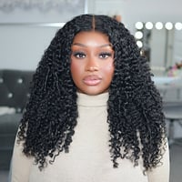 Image 1 of GLUELESS Bye Bye Knots Coily Curly 7x5" HD Lace Closure Wig (from UNice Hair)