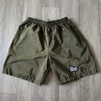 Image 1 of Olive 'Simple Things' Nylon Shorts