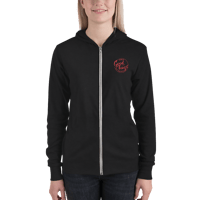 Image 1 of Women's Zip-Up Hoodie - Red Logo