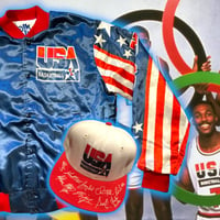 Image 5 of 💎 Vintage 💎 1992 USA 🇺🇸 Dream Team 🏀 Fanimation Chalk Line Jacket 🧥 
