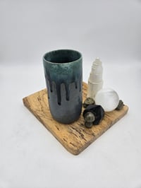 Image 2 of Blue Drip Vase Large