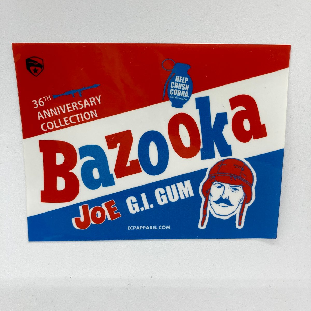 “Bazooka G.I. Gum” Die-cut Sticker