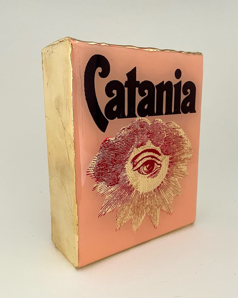 Image of Catania Sun Eye Apricot/Black/Gold leaf 