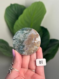 Image 15 of CHOOSE YOUR OWN MOSS AGATE DISK -INDIA- LOT 1