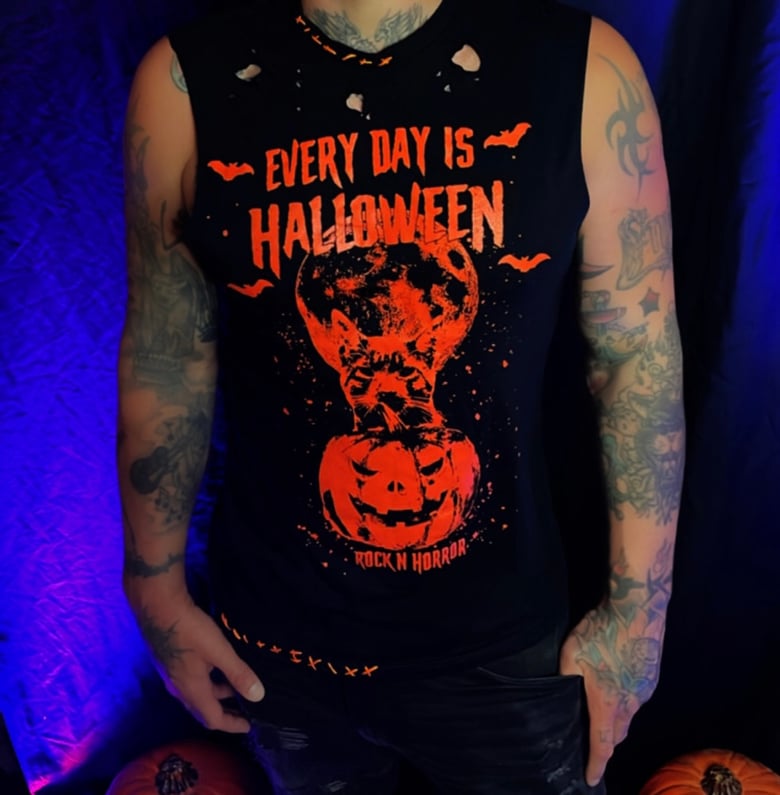 Image of Halloween Every Day - Shredded and Stitched Tee