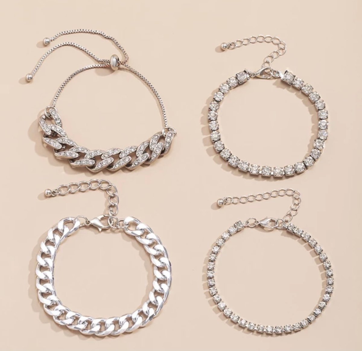 Image of Luxury 4 Piece Bling Bracelet Set