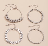 Image 4 of Luxury 4 Piece Bling Bracelet Set