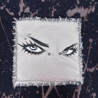 Image 3 of “PIERCED EYES” Custom Hand Painted Baby Long Sleeve Tee MEDIUM