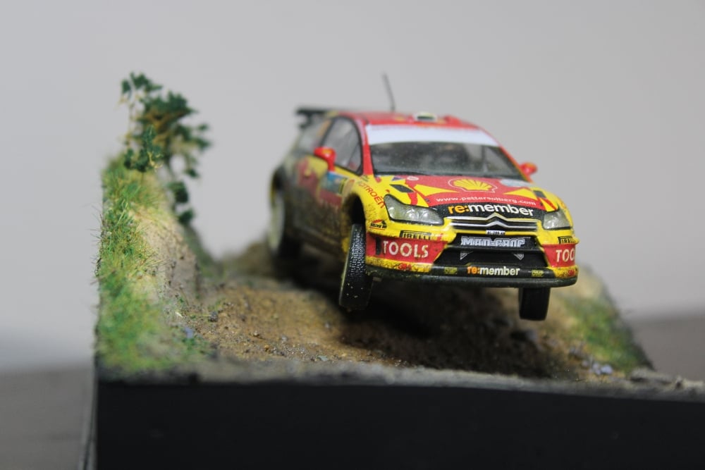 Rally Diorama 1/43 scale Solberg Rally Turkey Citroen C4 Art Piece