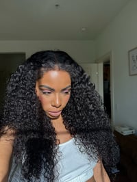 Image 2 of 22 inch 8x5 CURLY LACE CLOSURE WIG with KINKY CURLY EDGES 