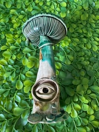 Image 4 of Creepy Forest Mushroom with Evil Eye Handmade Ceramic