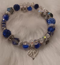 Image 2 of Blue and Silver Wrap Bracelet 