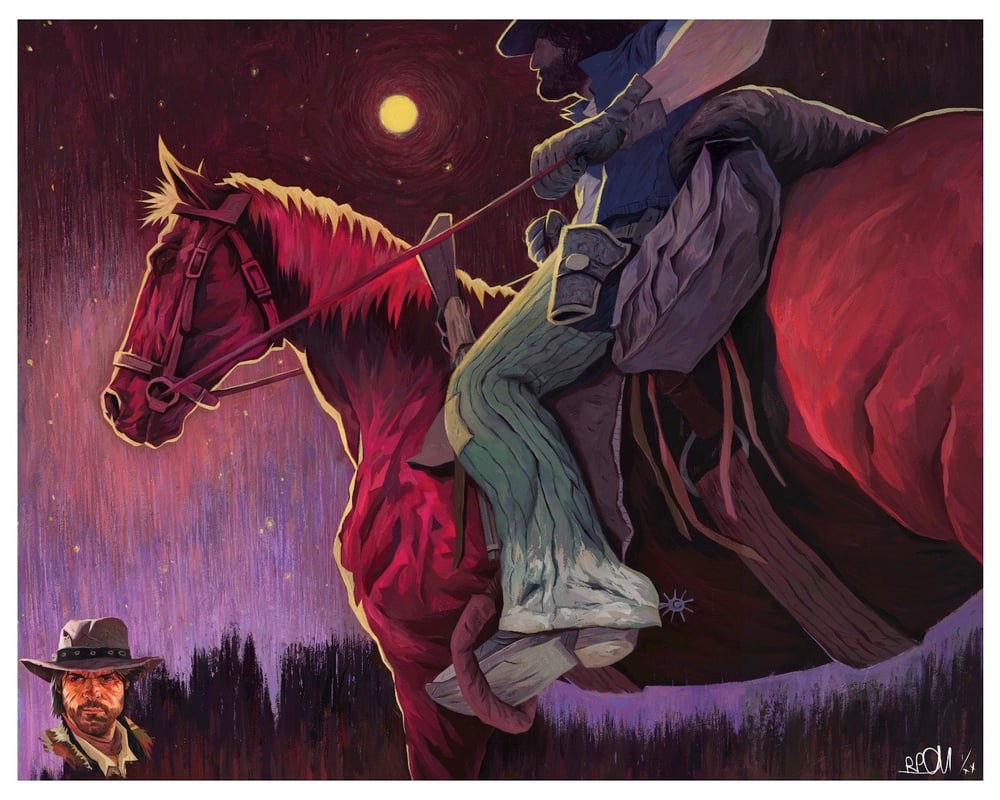 Red Dead Redemption - Horse Print 9x12" Giclee