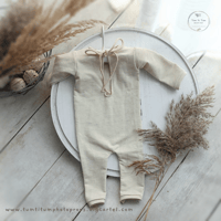 Image 2 of newborn romper - Ian - beige