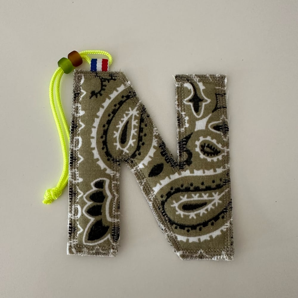 Image of Bandana letter tag
