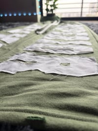 Image 2 of Green Unisex Baggy Oversized Distressed Sweatpants