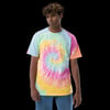 Embroidered Oversized Tie-Dye Shirt