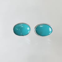 Image 1 of Turquoise & Sterling Studs 