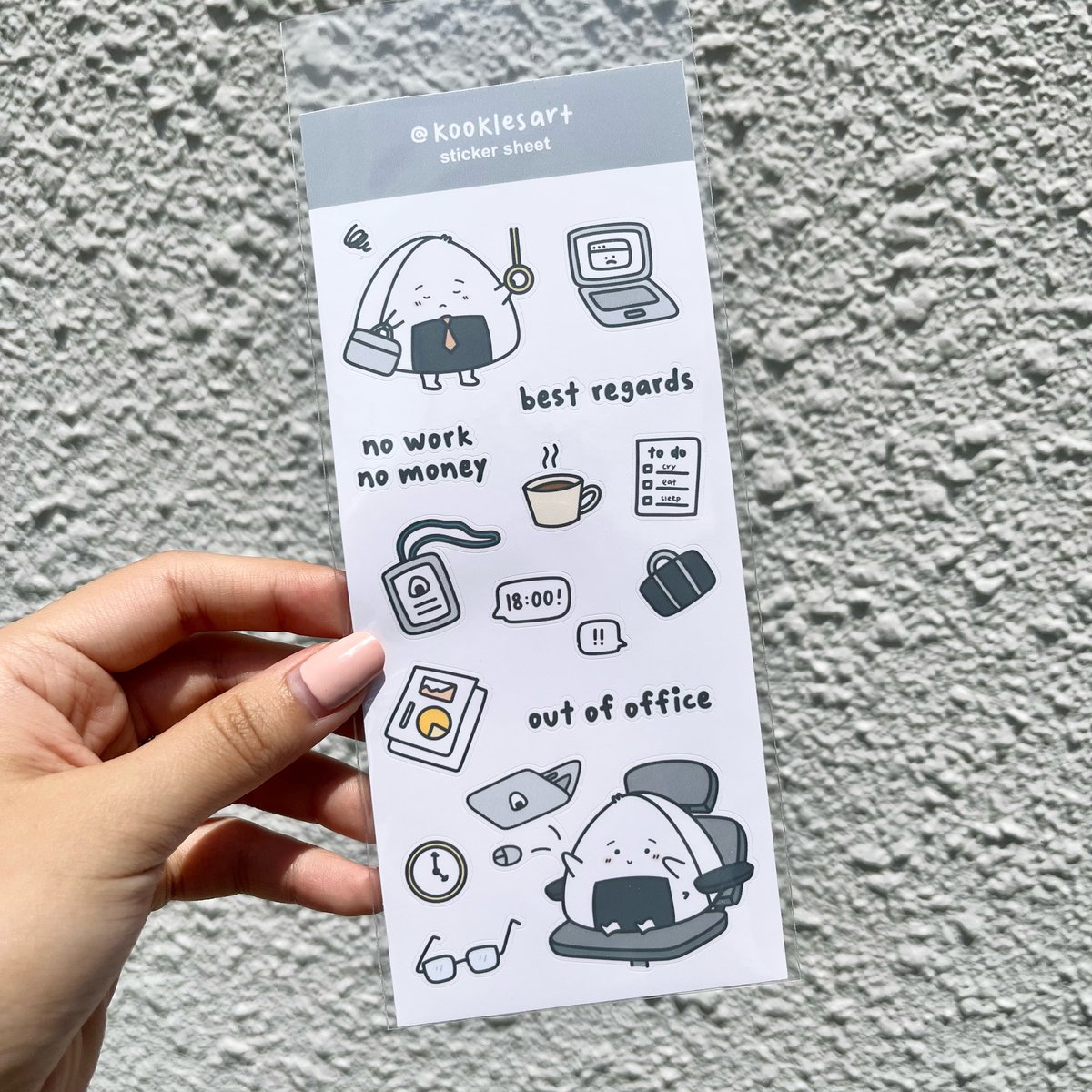 Work Sticker Sheet | KOOKLESART