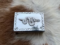 Image 1 of Stamped Nickel Snake Matchbox Cover