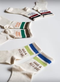 Image 3 of Tiny Human Collective Have A Nice Day Socks - 3 PK