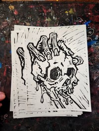 Image 3 of Yorick- lino print 5"x7"