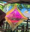 Dichroic Borosilicate Glass Square plate slumped and fire polished sp008