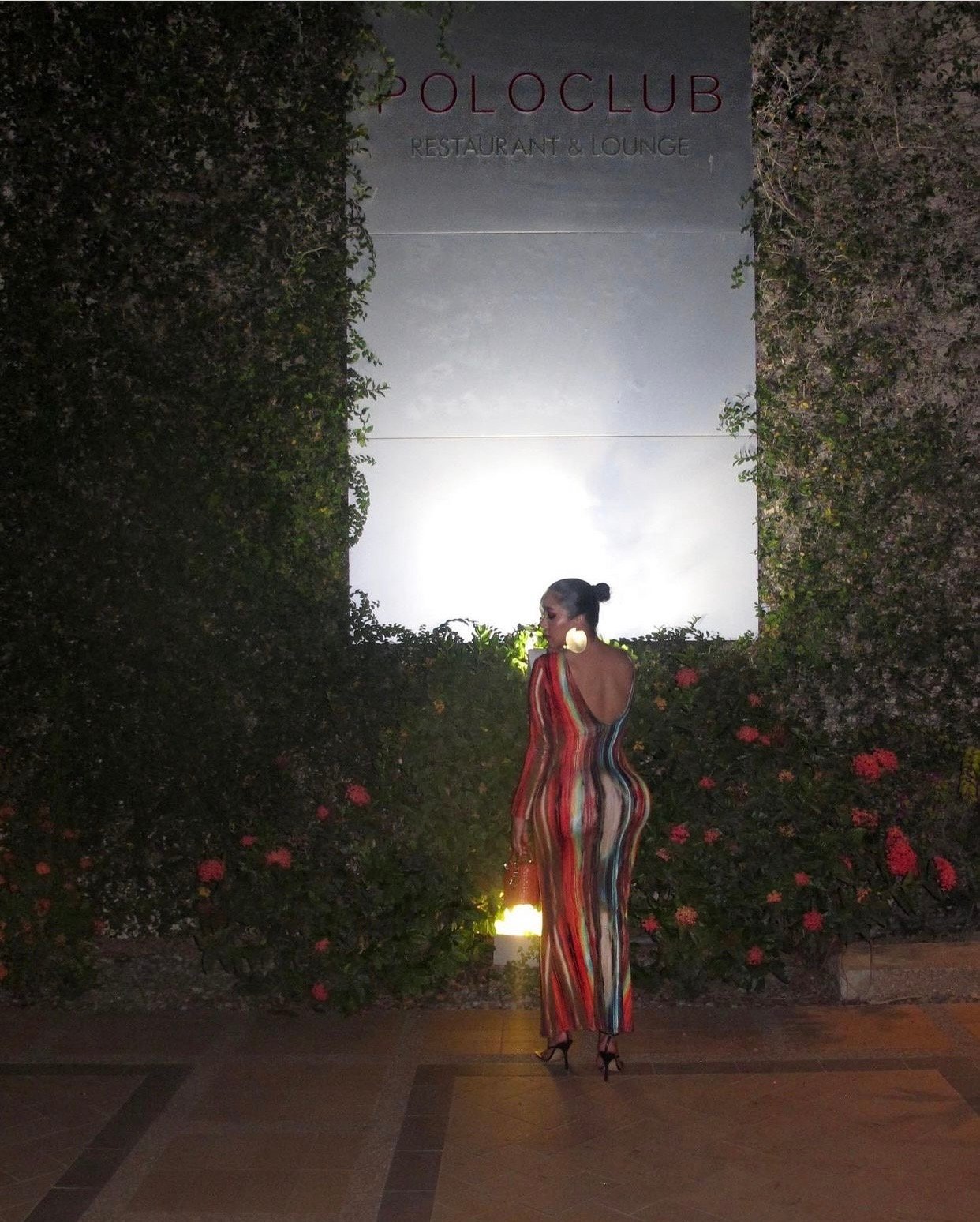 Image of TIE-DYE STRIPE PRINTED MAXI DRESS (MEDIUM)