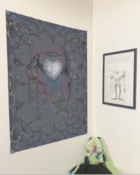 Heart:Burst grunge wall tapestry 
