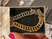 Gold silver necklace 