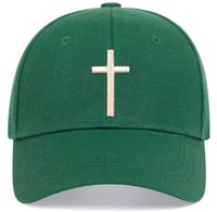 Image 3 of High Quality Cross Hat Unisex Adjustable (Green)