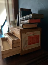 Image 3 of Petit meuble de métier, trois tiroirs, 1950!