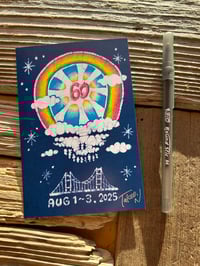 Image 2 of 60th batik print postcard 