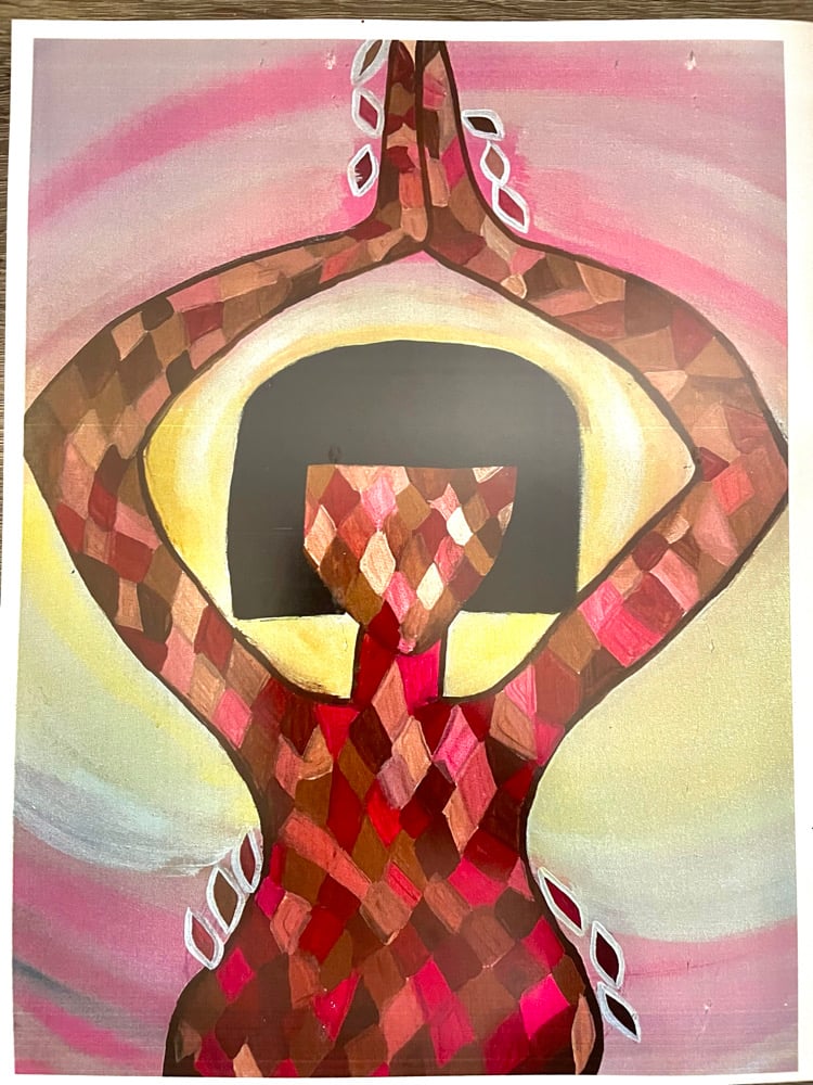 Image of DIAMOND BODY RECIEVING LIGHT PRINT