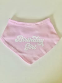 Pink birthday girl bib