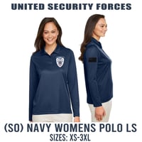 (SO) NAVY WOMENS POLO (LONG SLEEVE) 