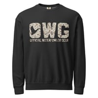 Image 1 of OWG - Branded Unisex garment-dyed fleece crewneck sweatshirt