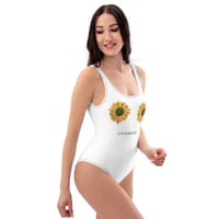 Image 3 of Sunflowers - Bathing Suit White